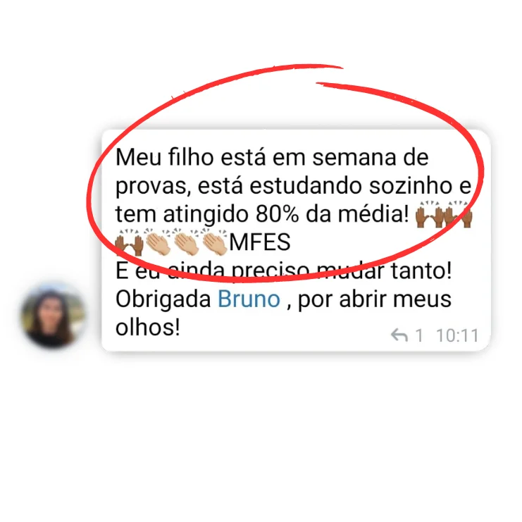 Depoimento de família sobre filho estudando sozinho